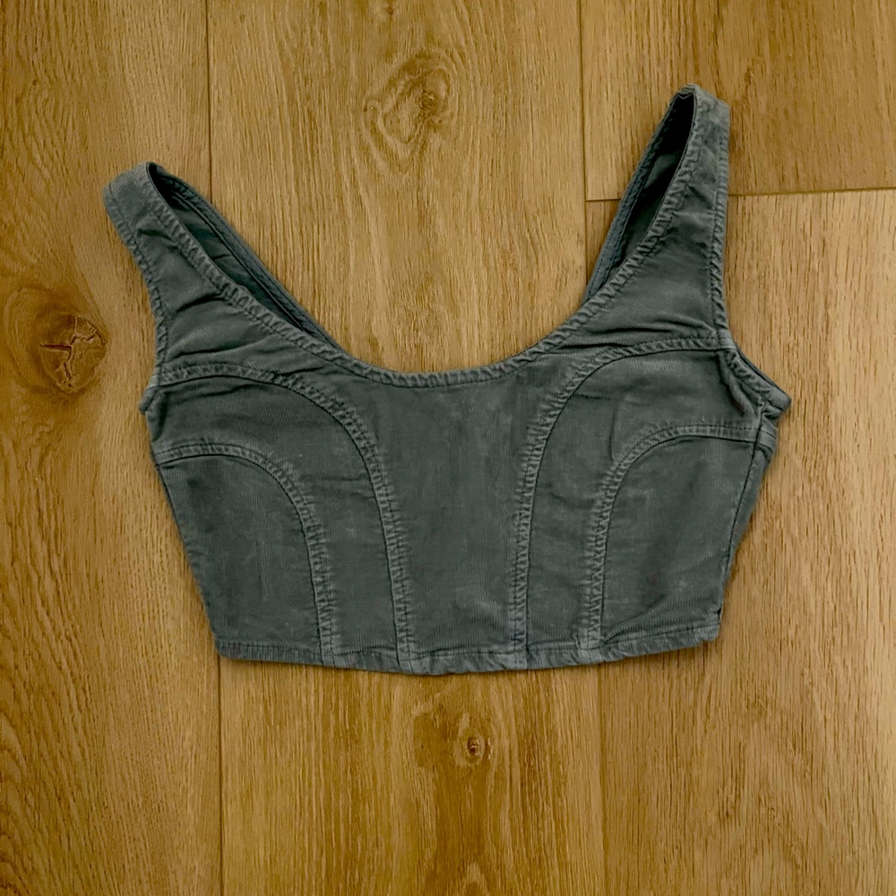 Urban outfitters corduroy top with zipper in back